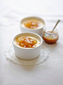 Rice pudding with caramelized apples