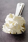 Spoonful of whipped cream