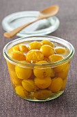 Mirabelle plums in syrup