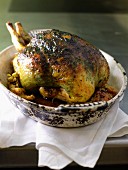 Roast chicken with parsley