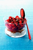 Summer fruit and chocolate trifle