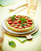 Tomato and pesto flaky pastry tart