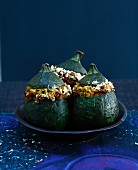 Stuffed round courgettes with caraway seeds