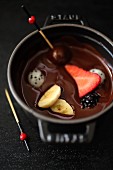 Chocolate Fondue with fresh fruit
