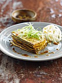 Eggplant and tofu lasagnes