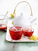 Hibiscus and raspberry juice