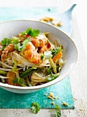 Asian-style noodles with scampis