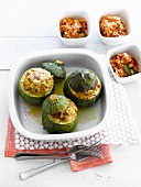 Round stuffed zucchinis