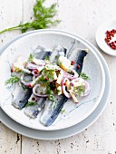 Herring fillets with apples