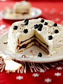 Bilberry and mascarpone Savoie cake