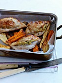 Stuffed chicken breasts with vegetables