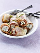 Aoste ham and goat's cheese crisp rolls