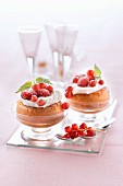 Rum Babas with whipped cream and summer fruit