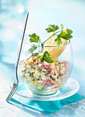 Mixed potato and red mullet salad