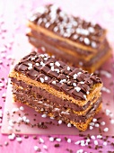 Philadelphia cream cheese and Milka chocolate mousse Mille-feuille