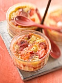 Strawberry-grapefruit grilled puddings