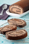 Chocolate rolled log cake