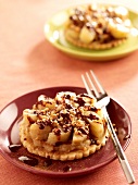 Apple, banana and chocolate tartlets