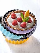 Fromage blanc and raspberry tartlet