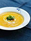 Carrot,coconut milk and ginger soup