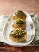 Mushrooms with garlic stuffing