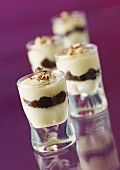 Confectioner's custard with pureed prunes and crushed hazelnuts