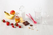 Ingredients and cooking implements for smoothies