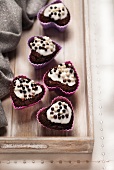 Heart-shaped marble cupcakes