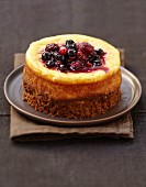 White chocolate cheesecake with summer fruit