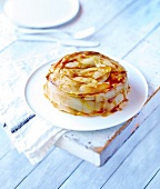 Caramelized chicory and goat's cheese savoury pie