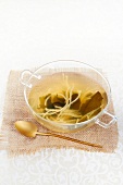 Turnip, daikon and seaweed soup