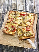 Catalan-style Escalivada and marinated vegetable pizza