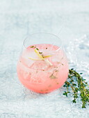 Rose water and lemon Gin cocktail