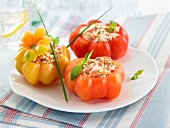 Tomatoes stuffed with fromage frais