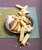 Aniseed, cumin and fennel seed pastry sticks