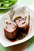 Loin of lamb with gravy and thyme