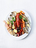 Large dish of shellfish