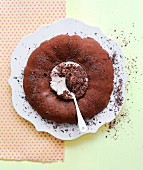 Chocolate crown chiffon cake