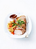 Fillet of pork caramelized with pinapple