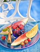 Plate of fresh fruit