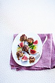 Duck magret meatballs with figs
