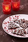 Chocolate Christmas tree cookies