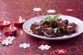 Beetroot Carpaccio with basil and pine nuts