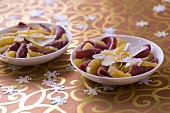 Smoked duck magret carpaccio with orange and parmesan