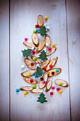 Christmas tree decoration with candies