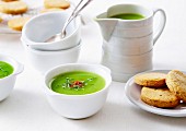 Minty green vegetable soup