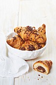 Croissants with chocolate center