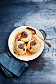 Baked apples with Speculos ginger biscuit stuffing