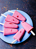 Strawberry-lemon ice cream bars