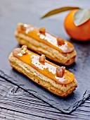 Eclairs with clementine cream